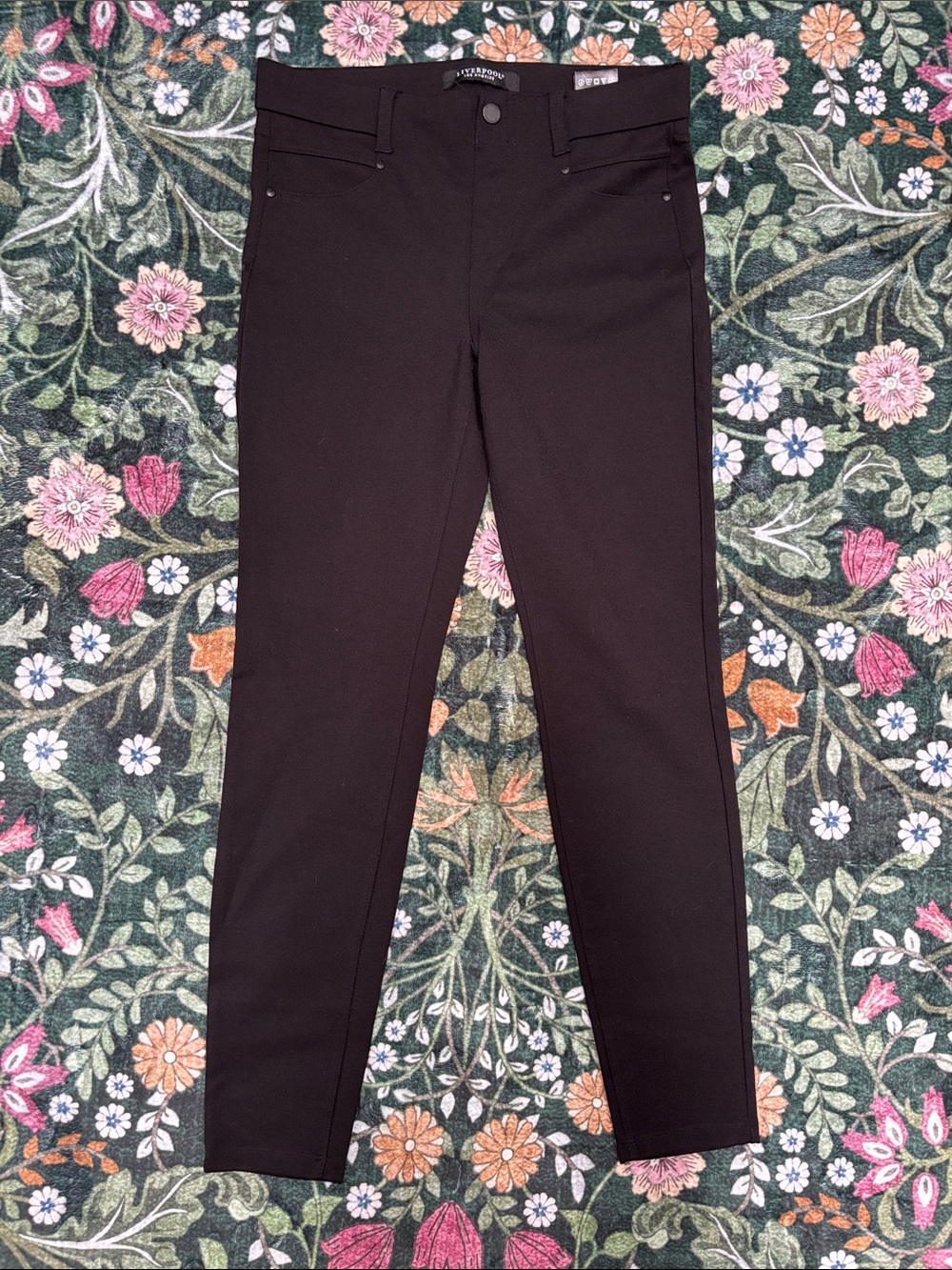 Liverpool Black Stretch Skinny Trousers